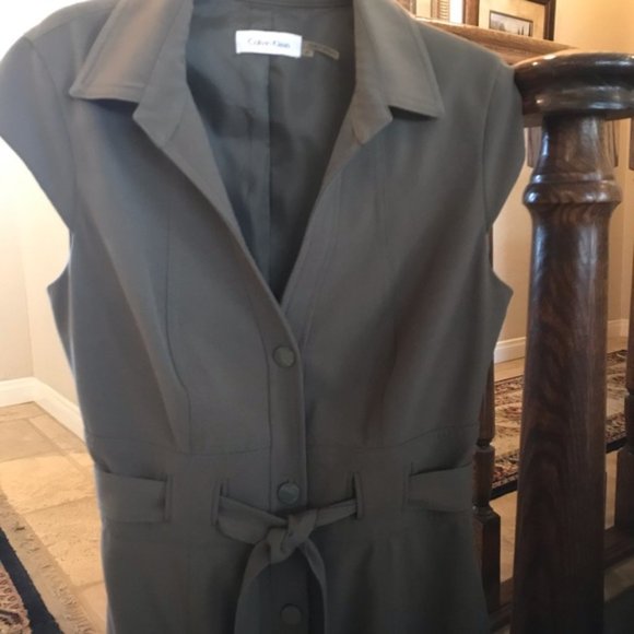 Calvin Klein Collared Button Up Career Work Dress - Picture 4 of 6